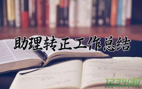 助理转正工作总结范文 助理转正报告 (3篇）