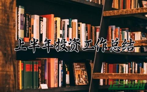 上半年投资工作总结范文 投资公司半年工作总结 (3篇）