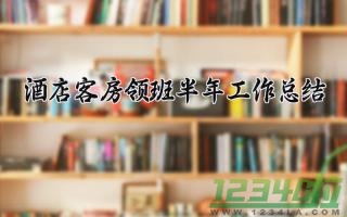 酒店客房领班半年工作总结 酒店客房领班的半年工作总结怎么写（12篇）