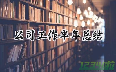 公司工作半年总结 公司的工作半年总结范文（12篇）