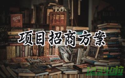 项目招商方案 项目招商的方案怎么写（11篇）