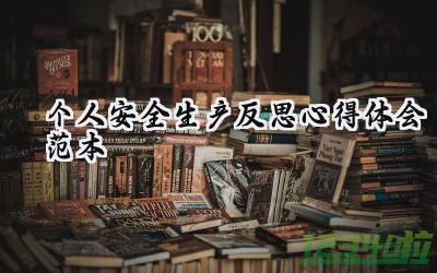 个人安全生产反思心得体会范本 个人的安全生产反思心得体会范本怎么写（14篇）