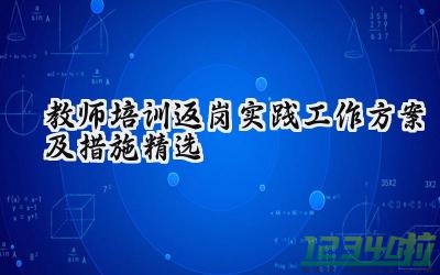 教师培训返岗实践工作方案及措施精选总结（15篇）