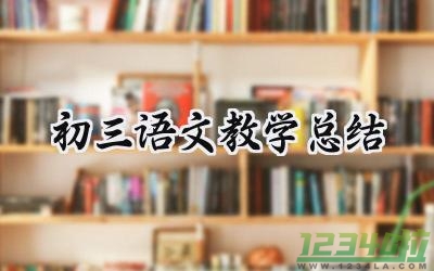 初三语文教学总结下学期怎么写（16篇）