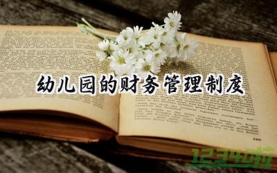 幼儿园的财务管理制度文件范文 (13篇）