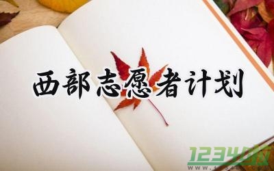 西部志愿者计划怎么写范文 (7篇）