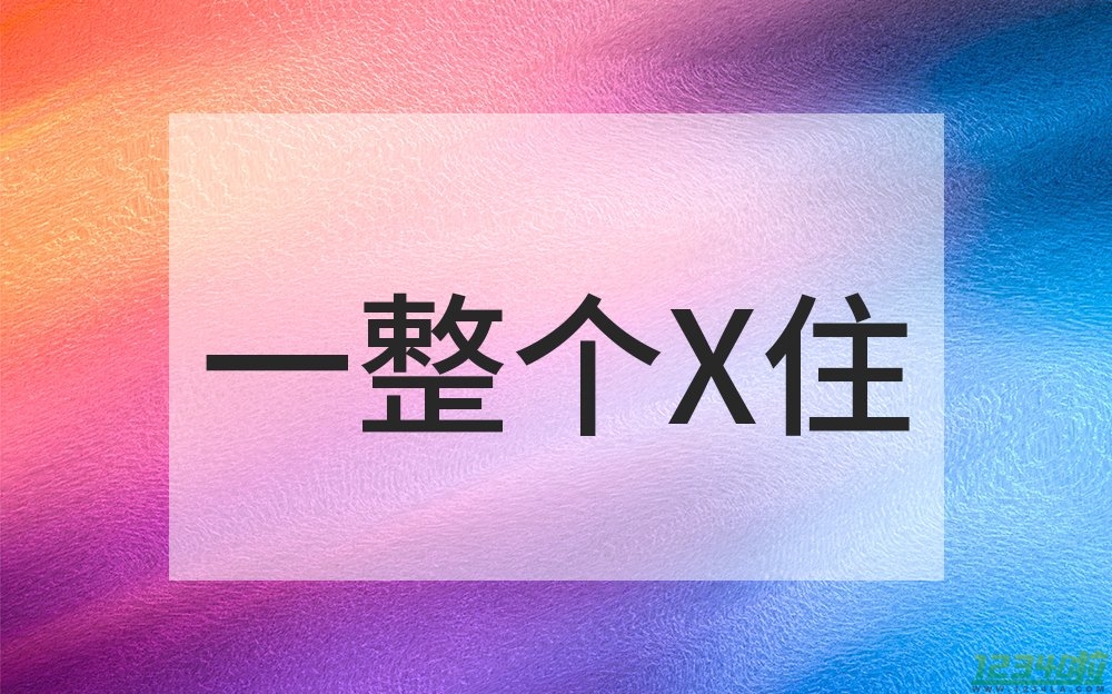 一整个X住